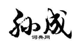 胡问遂孙成行书个性签名怎么写