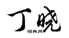 胡问遂丁晓行书个性签名怎么写