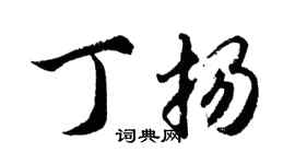 胡问遂丁扬行书个性签名怎么写