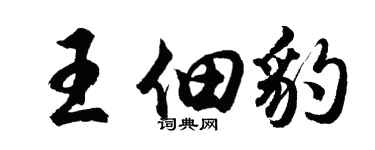 胡问遂王佃豹行书个性签名怎么写