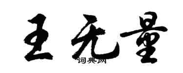 胡问遂王无量行书个性签名怎么写