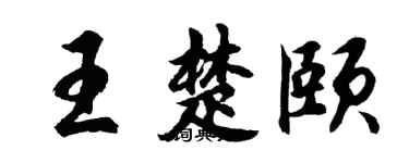 胡问遂王楚颐行书个性签名怎么写