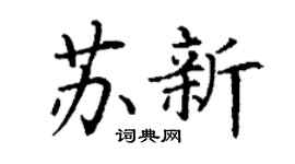 丁谦苏新楷书个性签名怎么写