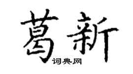 丁谦葛新楷书个性签名怎么写