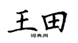 丁谦王田楷书个性签名怎么写