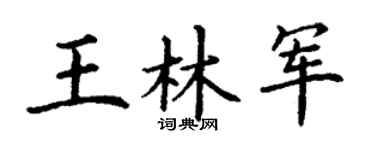 丁谦王林军楷书个性签名怎么写