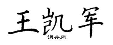 丁谦王凯军楷书个性签名怎么写