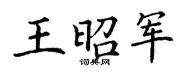 丁谦王昭军楷书个性签名怎么写