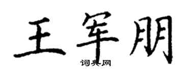 丁谦王军朋楷书个性签名怎么写