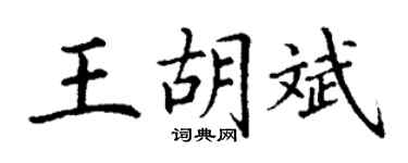 丁谦王胡斌楷书个性签名怎么写