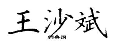 丁谦王沙斌楷书个性签名怎么写