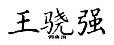 丁谦王骁强楷书个性签名怎么写