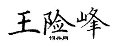 丁谦王险峰楷书个性签名怎么写