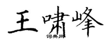 丁谦王啸峰楷书个性签名怎么写