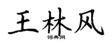 丁谦王林风楷书个性签名怎么写