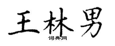 丁谦王林男楷书个性签名怎么写