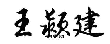 胡问遂王颍建行书个性签名怎么写