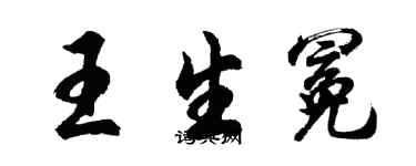 胡问遂王生冕行书个性签名怎么写