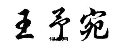 胡问遂王予宛行书个性签名怎么写