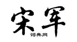 胡问遂宋军行书个性签名怎么写