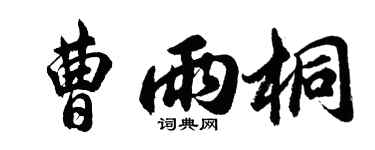 胡问遂曹雨桐行书个性签名怎么写