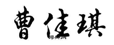 胡问遂曹佳琪行书个性签名怎么写