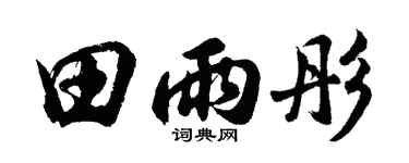 胡问遂田雨彤行书个性签名怎么写