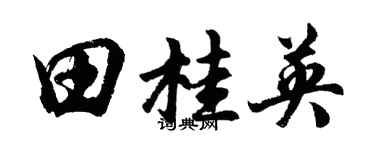 胡问遂田桂英行书个性签名怎么写