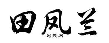 胡问遂田凤兰行书个性签名怎么写