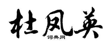 胡问遂杜凤英行书个性签名怎么写