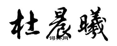 胡问遂杜晨曦行书个性签名怎么写