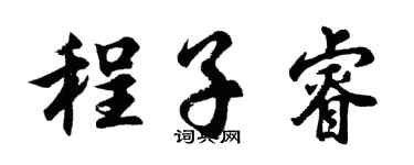 胡问遂程子睿行书个性签名怎么写