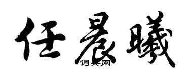 胡问遂任晨曦行书个性签名怎么写