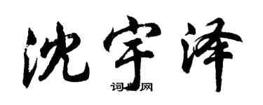 胡问遂沈宇泽行书个性签名怎么写