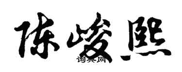 胡问遂陈峻熙行书个性签名怎么写