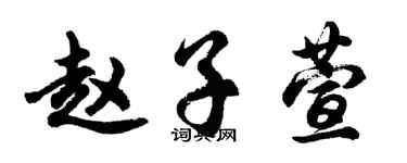 胡问遂赵子萱行书个性签名怎么写