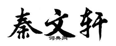 胡问遂秦文轩行书个性签名怎么写