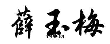 胡问遂薛玉梅行书个性签名怎么写