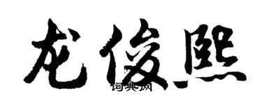 胡问遂龙俊熙行书个性签名怎么写