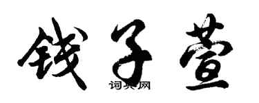 胡问遂钱子萱行书个性签名怎么写