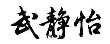 胡问遂武静怡行书个性签名怎么写