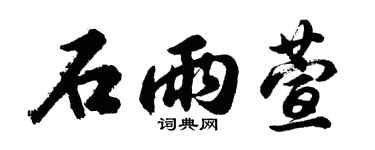 胡问遂石雨萱行书个性签名怎么写