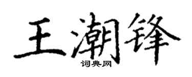 丁谦王潮锋楷书个性签名怎么写