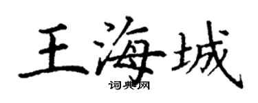 丁谦王海城楷书个性签名怎么写