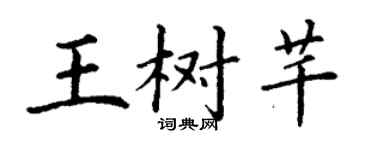 丁谦王树芊楷书个性签名怎么写