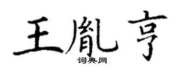 丁谦王胤亨楷书个性签名怎么写