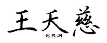 丁谦王夭慈楷书个性签名怎么写