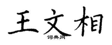 丁谦王文相楷书个性签名怎么写