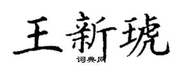 丁谦王新琥楷书个性签名怎么写