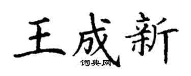 丁谦王成新楷书个性签名怎么写